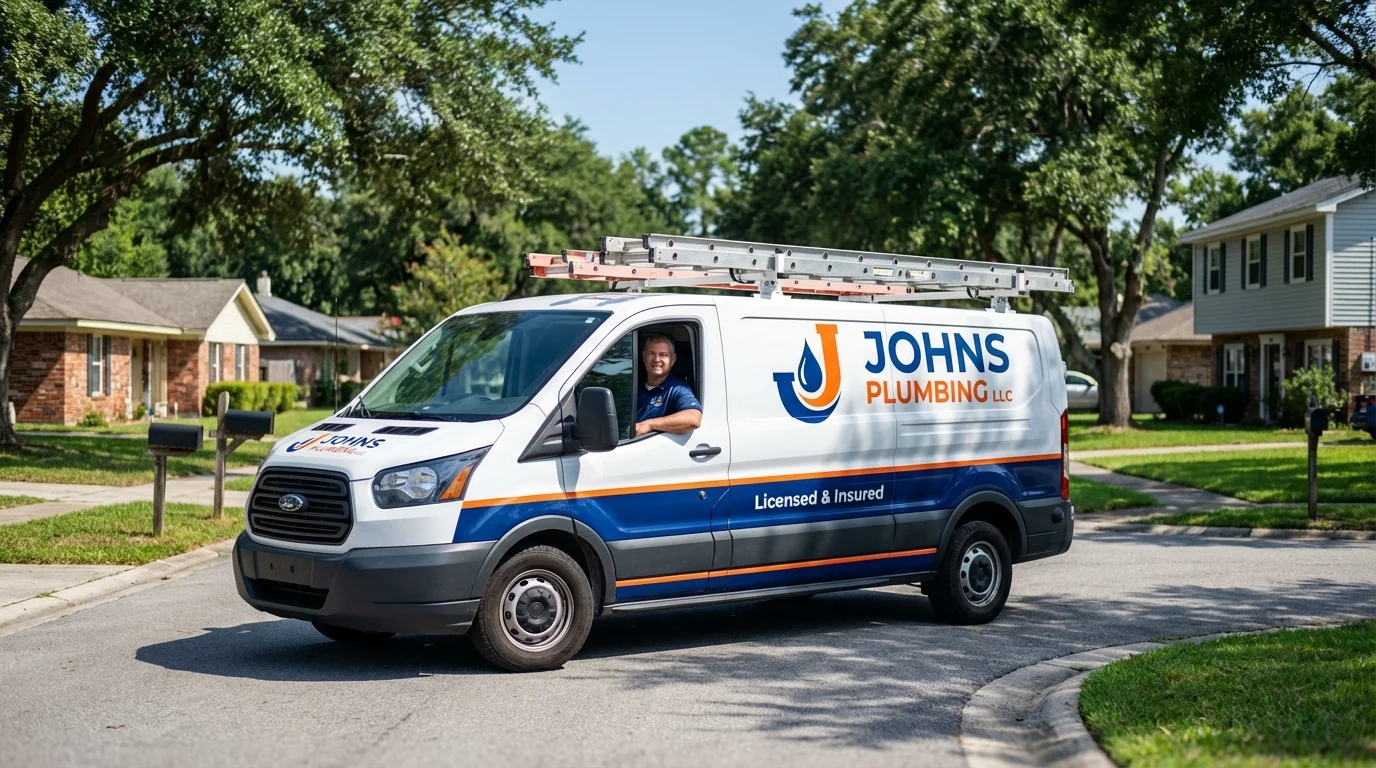 Johns Plumbing LLC service van in Alliance, NE